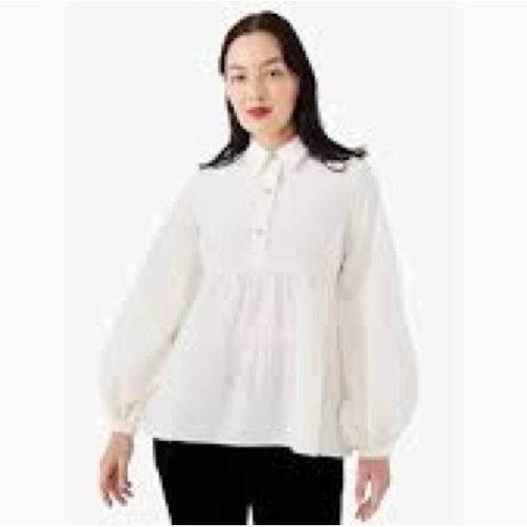 Kate Spade Taffeta Cosmo Shirt, 10 - Picture 4 of 13